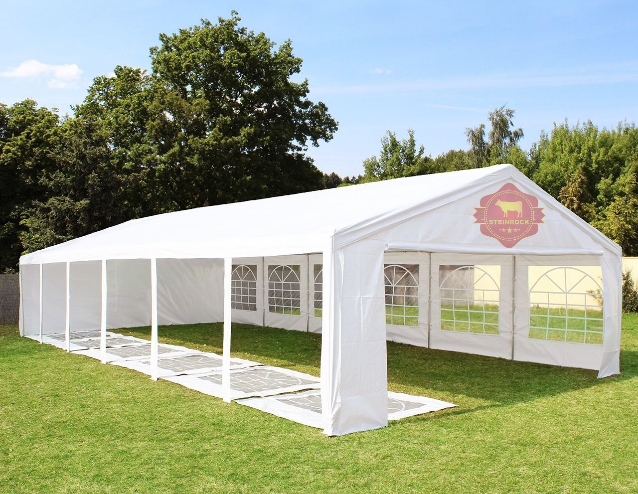 Eventzelt 6 x 12 Meter 120 Personen 16 Garnituren