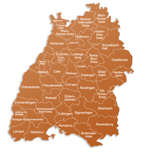 Interaktive Karte Baden Württemberg - Bitte wählen Sie einen Landkreis Interaktive Karte Baden Württemberg - Bitte wählen Sie einen Landkreis